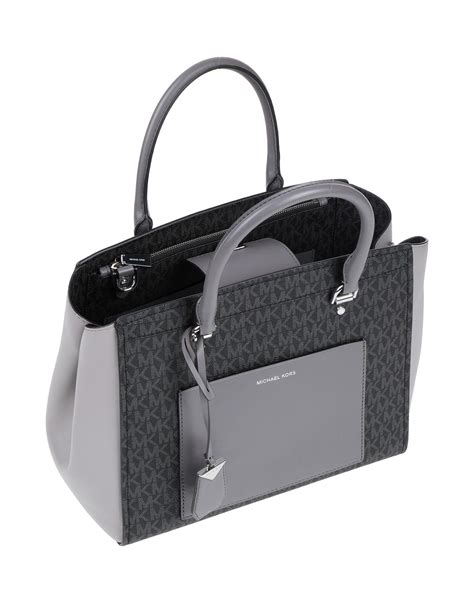 grey leather michael kors purse|Michael Kors grey tote bag.